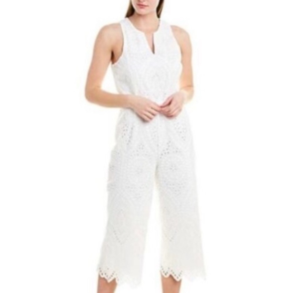 Trina Turk White Eyelet Jumpsuit